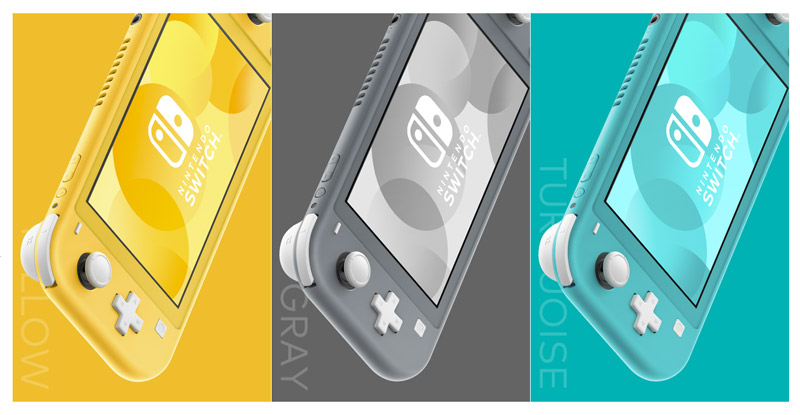 3色展開で2019年9月20日金曜日に発売される新型NintendoSwitchLite